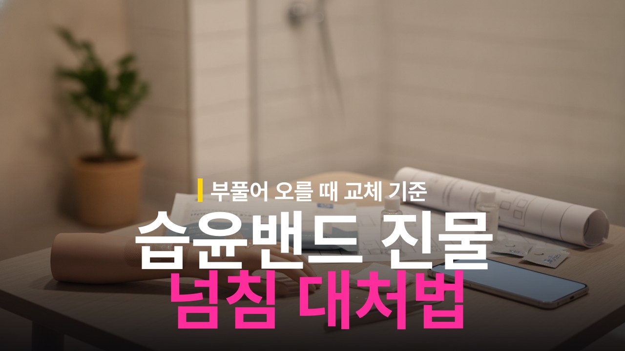 습윤밴드 진물 넘침 부풀어 오를 때 해결 방법