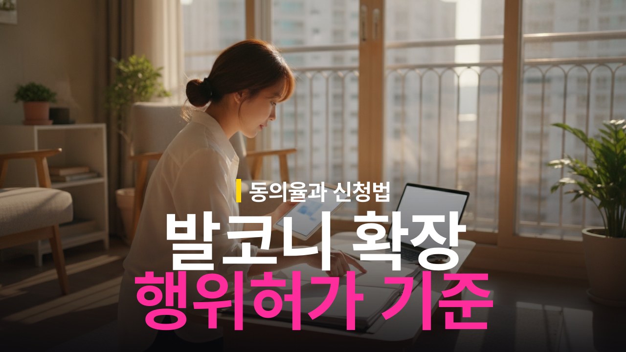 아파트 발코니 확장 행위허가 신청 방법과 동의 기준
