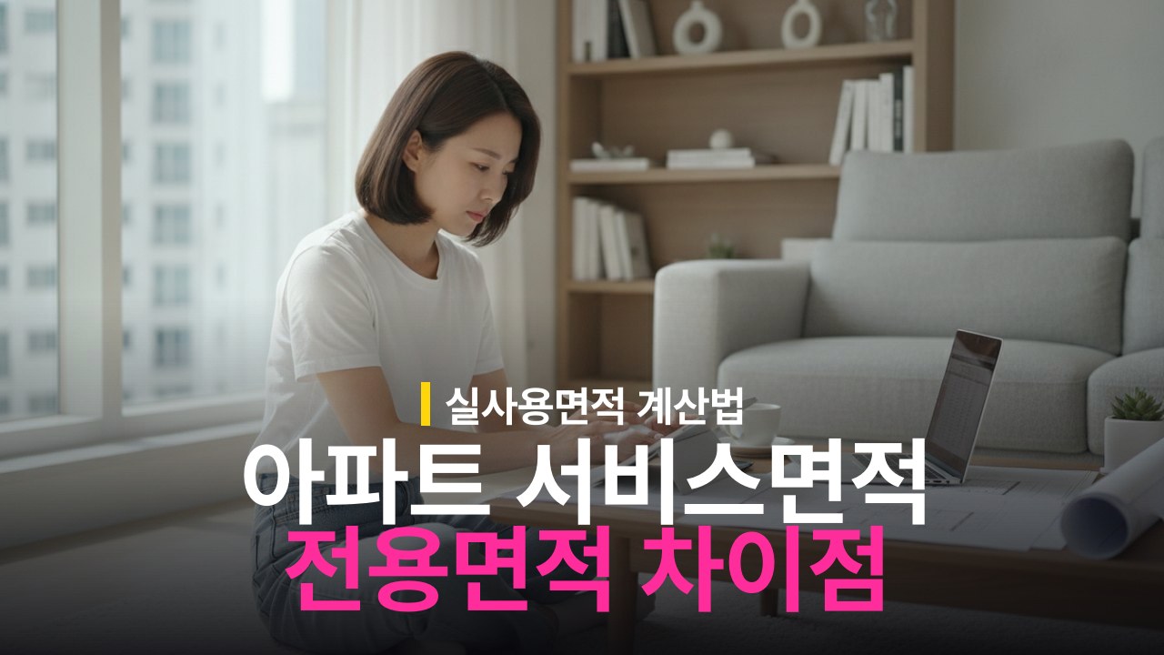 아파트 서비스면적 계산 방법과 전용면적 차이