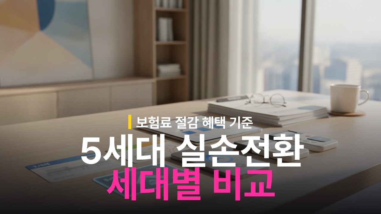 5세대 실손보험 전환 할인 혜택과 기존 세대별 장단점 비교