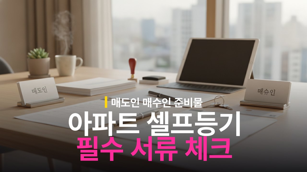아파트 셀프등기 서류 체크리스트: 매도인 매수인 준비물