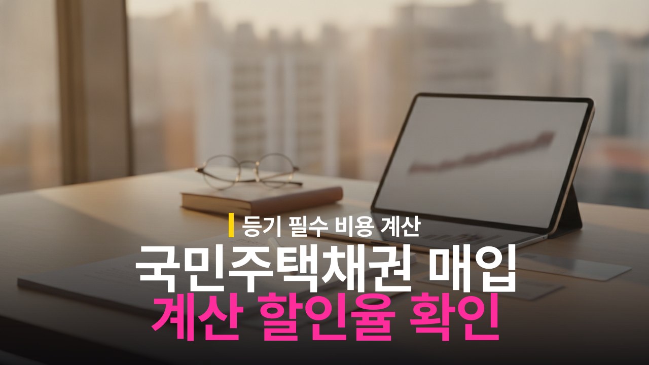 국민주택채권 매입 계산 방법과 즉시매도 할인율 확인