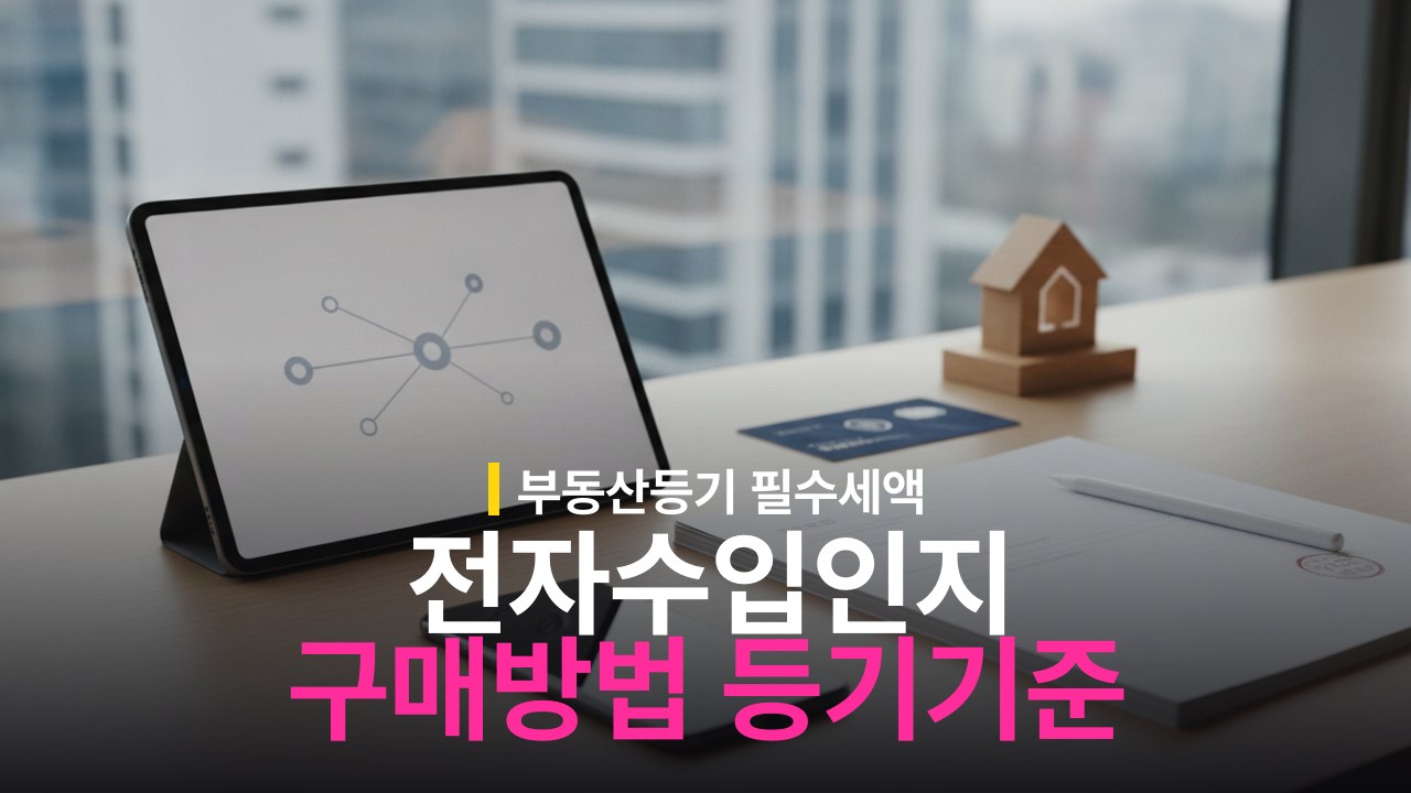 전자수입인지 구매 방법과 부동산 등기용 발급 기준