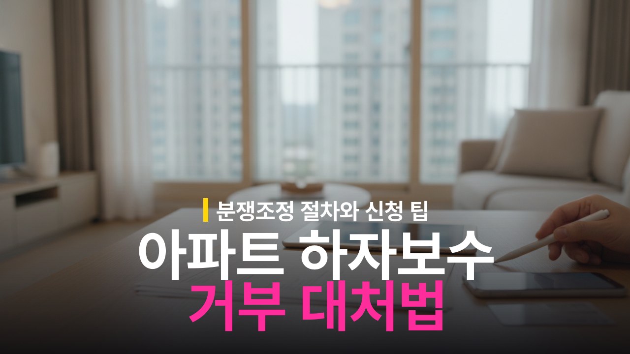 아파트 하자보수 거부 대처 방법과 분쟁조정 신청