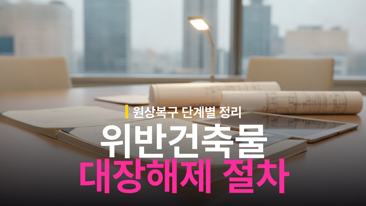 위반건축물 원상복구 절차와 건축물대장 해제 방법