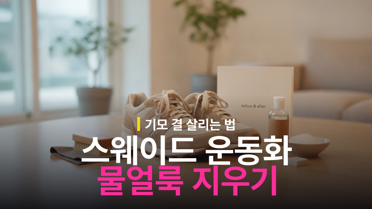 스웨이드 운동화 물 얼룩 제거와 세척 방법