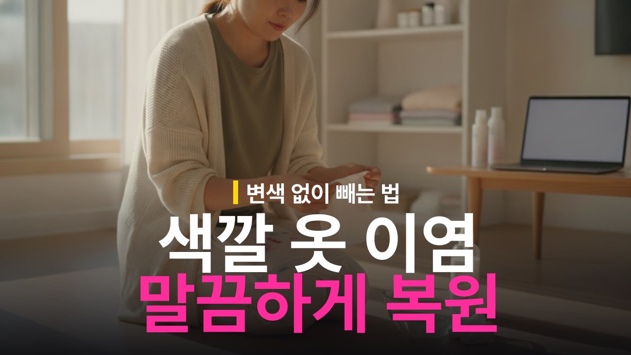 색깔 옷 이염 제거 방법과 변색 없이 복원하는 순서