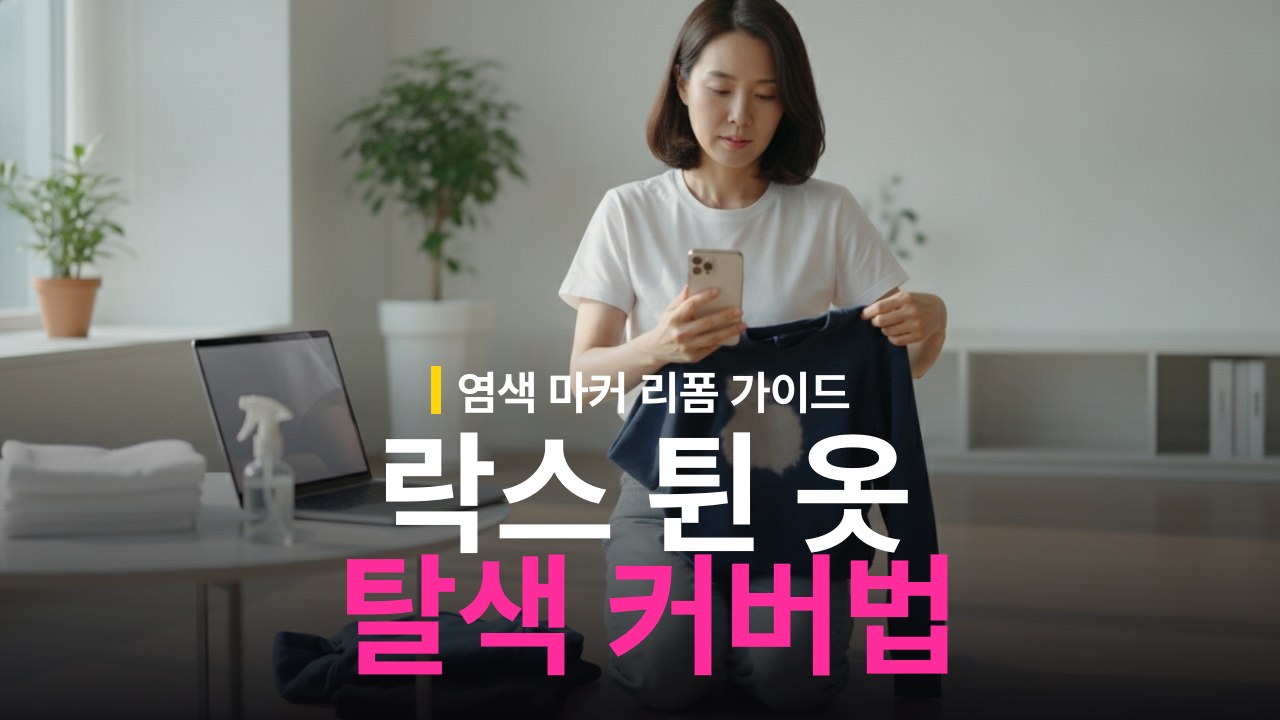 락스 튄 옷 복원 가능 여부와 탈색 얼룩 해결 방법