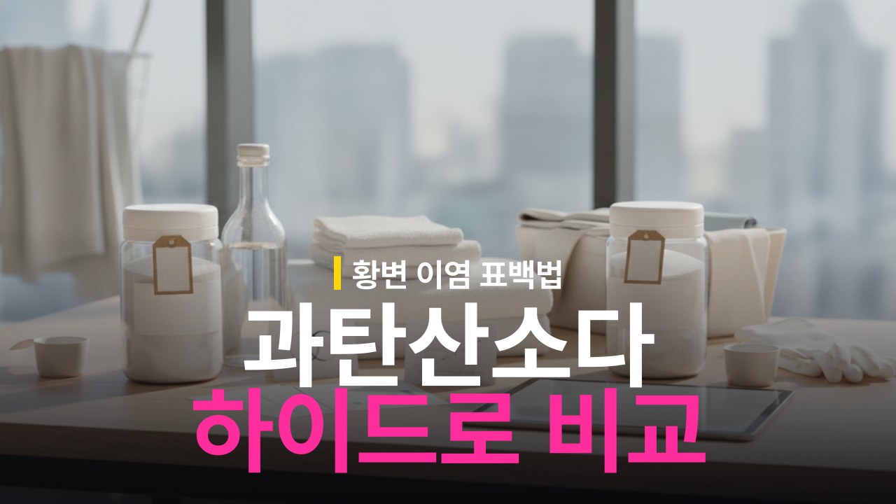 과탄산소다 하이드로설파이트 차이와 표백제 선택 기준