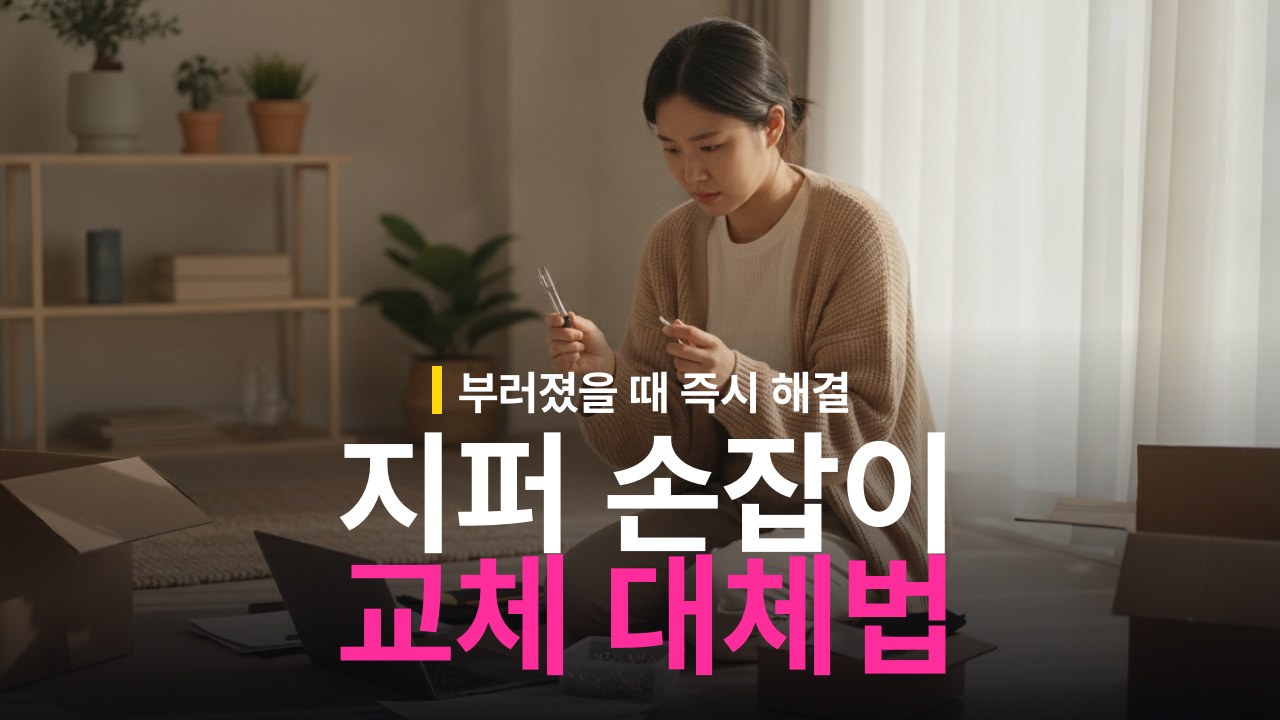 부러진 지퍼 손잡이 교체 방법과 대체 도구