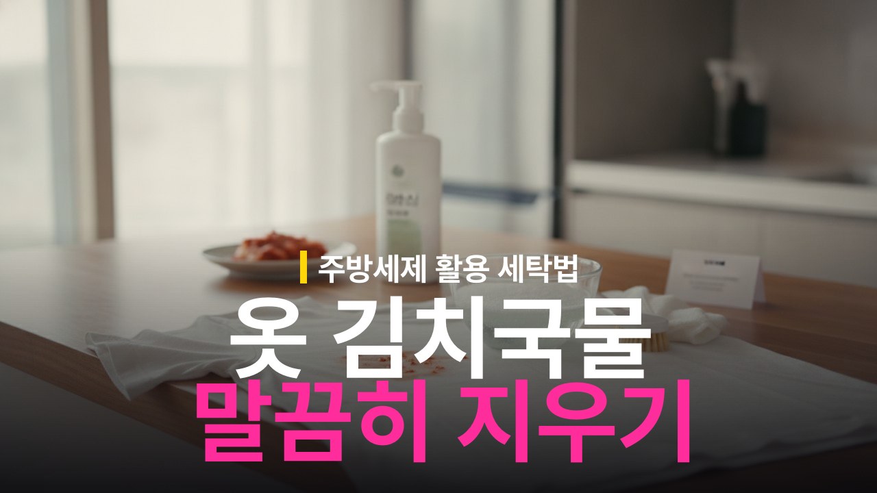 옷 김치국물 지우는 방법과 주방세제 활용