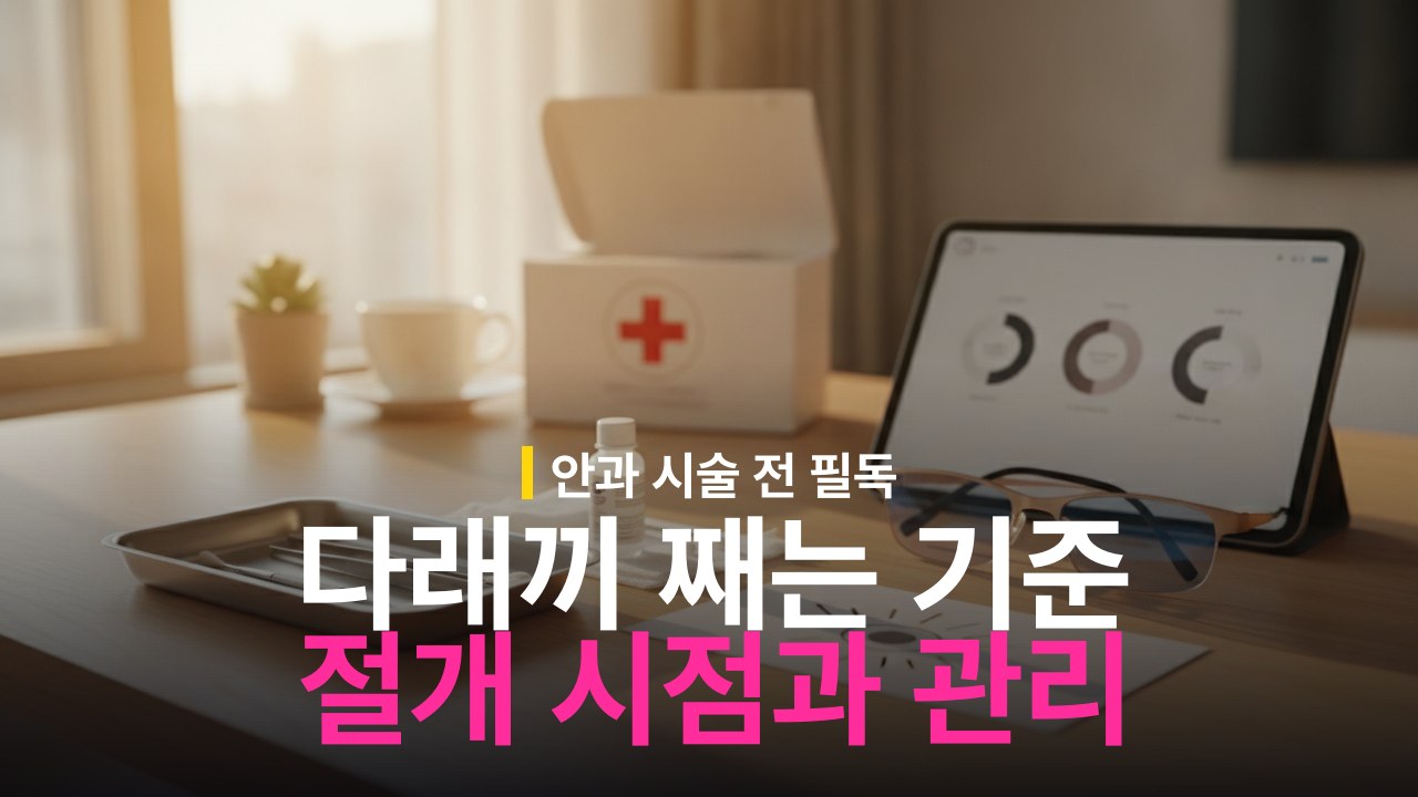 다래끼 절개 째는 기준과 수술 후 관리 방법