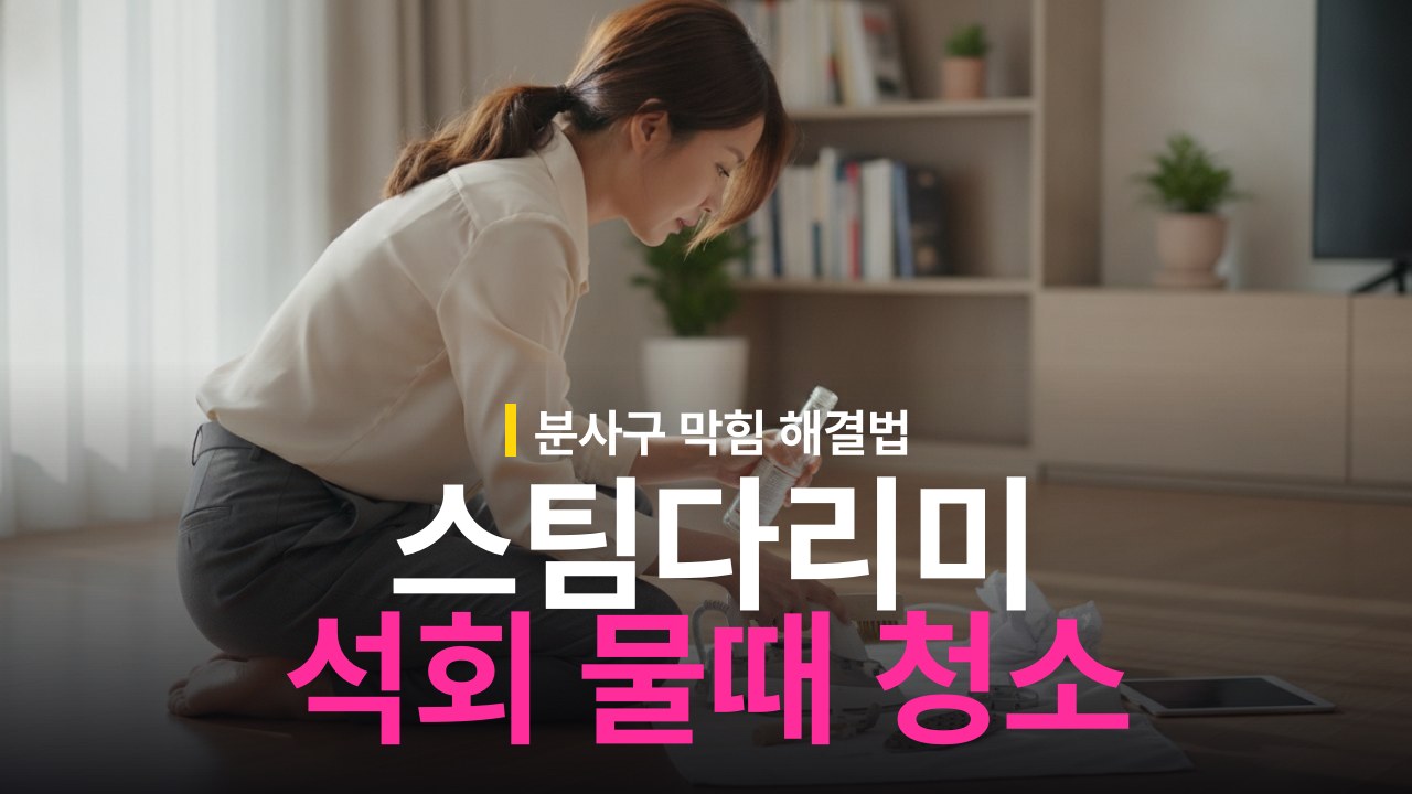 스팀다리미 석회 물때 청소 방법과 구멍 막힘 해결