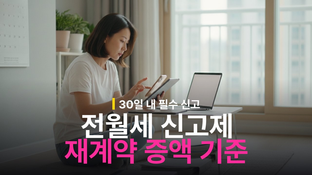 전월세 신고제 대상 기준과 재계약 증액 시 신고 방법