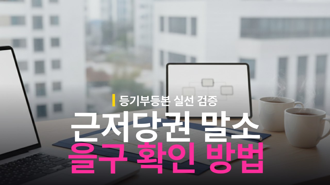 근저당권 말소 확인 방법과 등기부등본 을구 보는 법