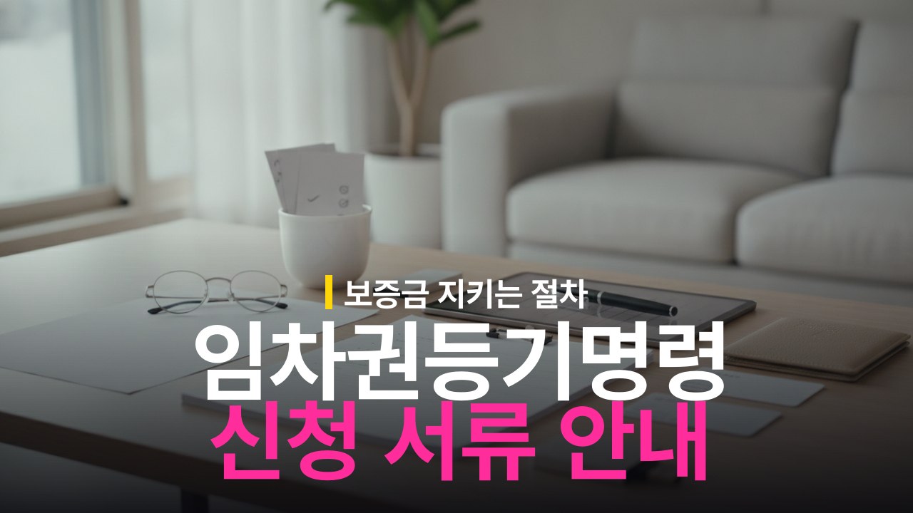 임차권등기명령 신청 서류 체크리스트와 진행 절차