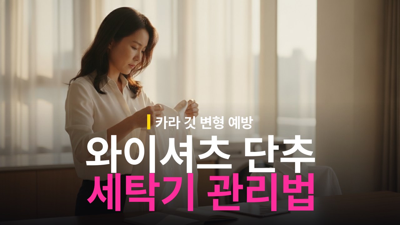 와이셔츠 세탁기 단추 채우는 기준과 카라 변형 방지법