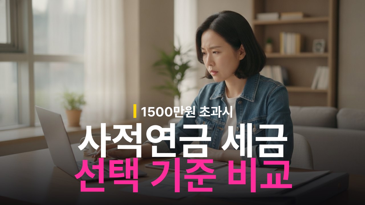 사적연금 분리과세 vs 종합과세 선택 기준과 세율 차이