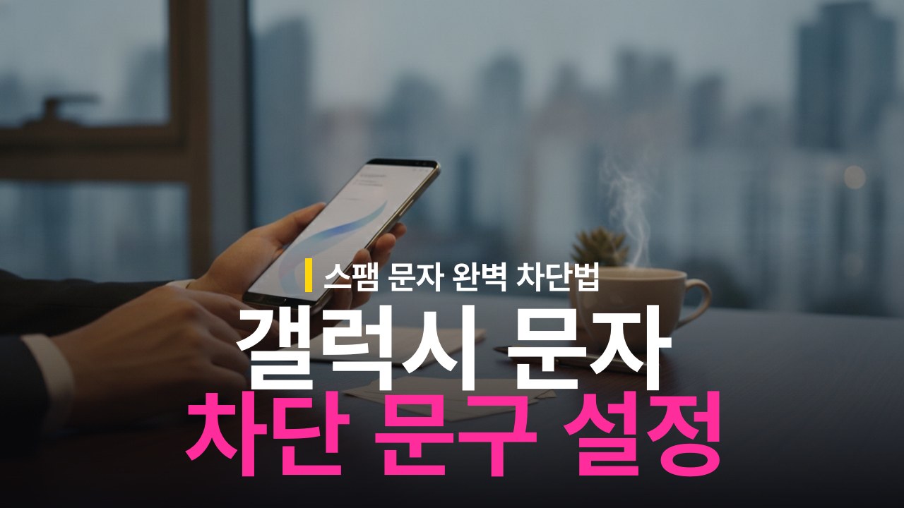 갤럭시 문자 차단 문구 설정 및 삭제 방법