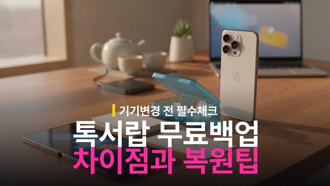 카카오톡 톡서랍 무료 백업 차이 및 복원 기준