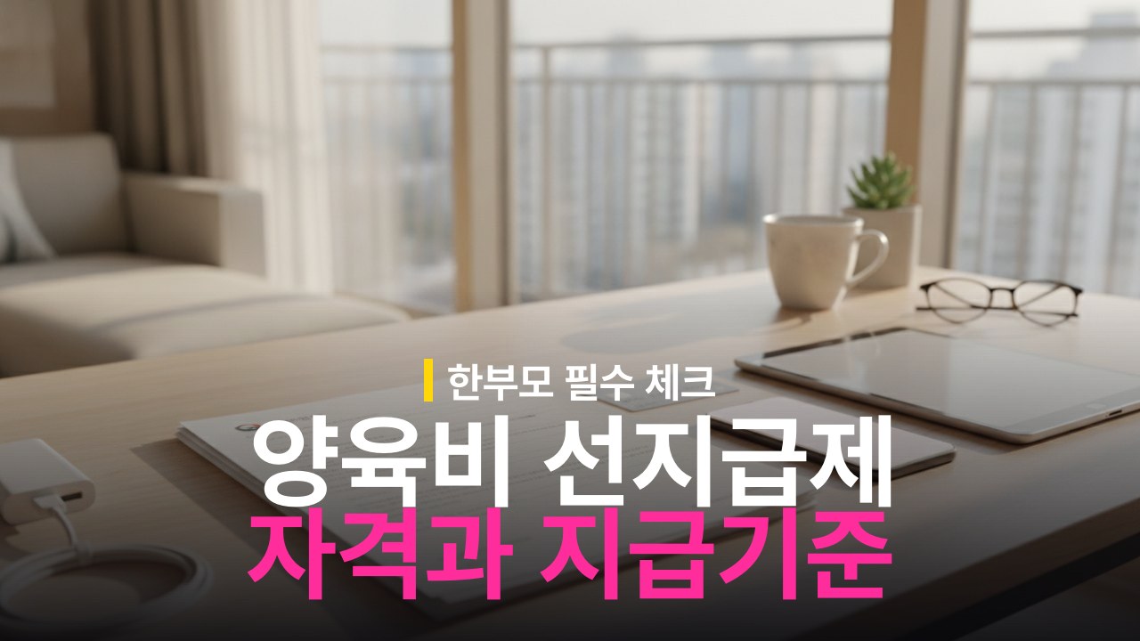 한부모가족 양육비 선지급제 신청 대상 자격과 지급 금액 기준