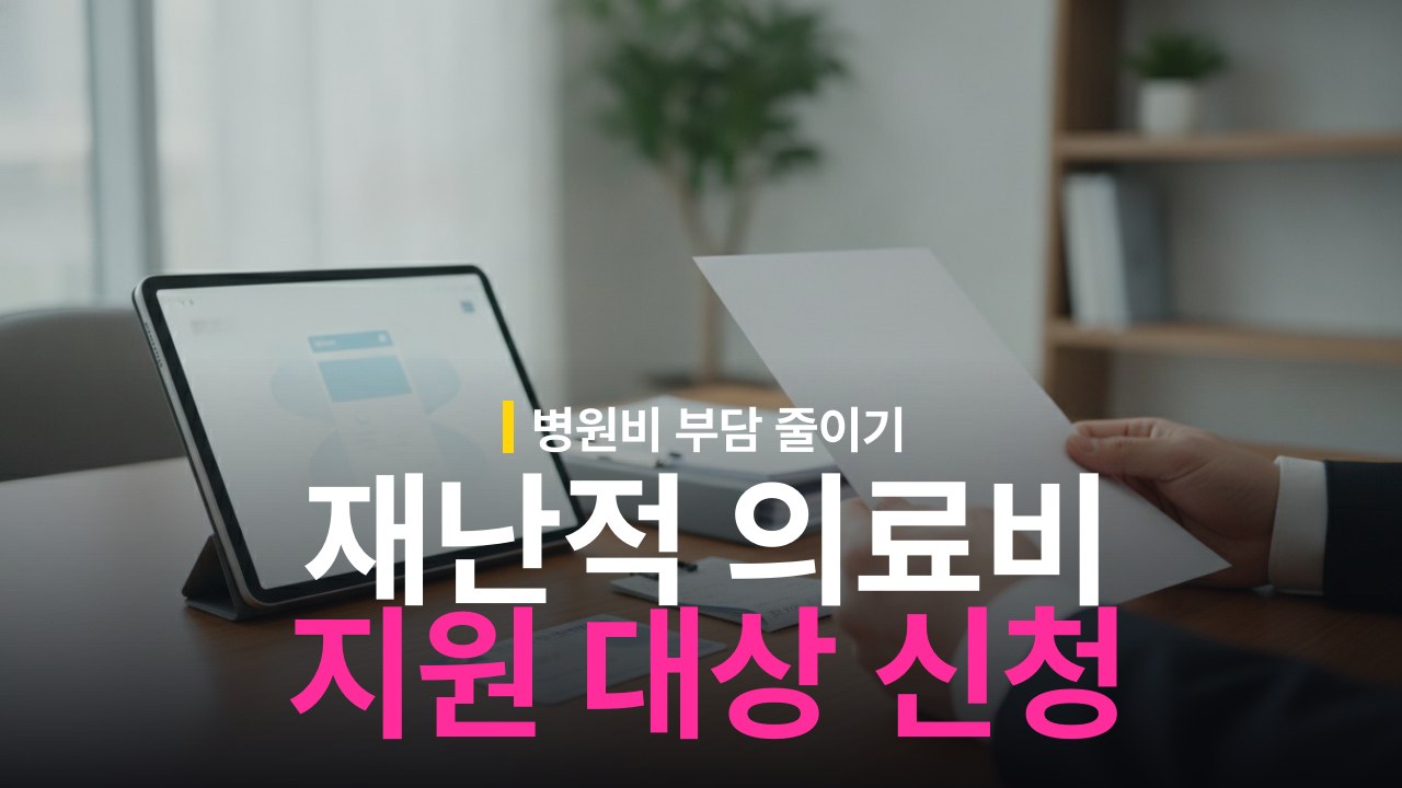 재난적 의료비 지원 대상 기준과 본인부담 병원비 신청 방법
