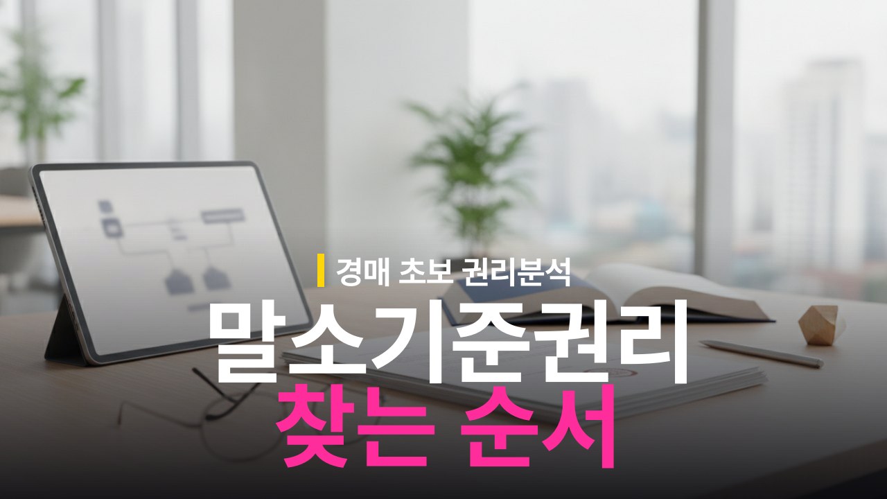 말소기준권리 보는 법: 경매 등기부에서 찾는 순서