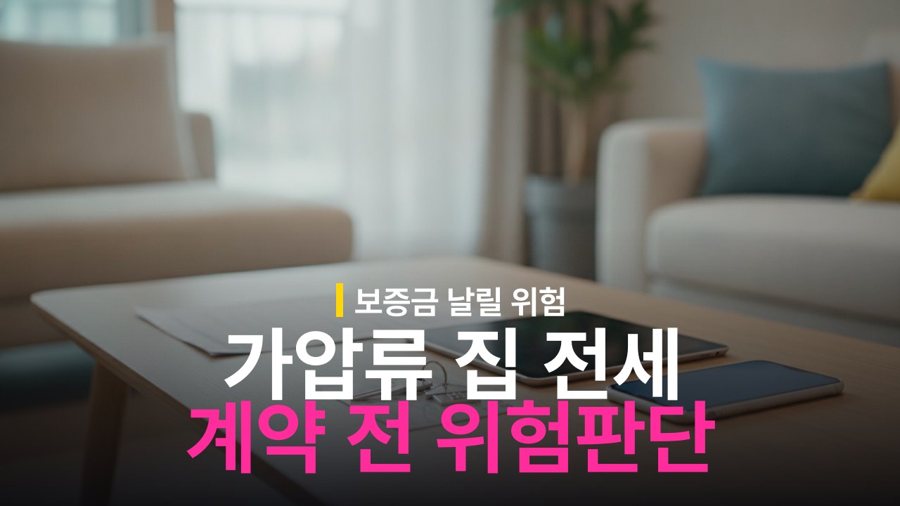 가압류 등기된 집 전세 계약해도 되나: 위험 판단 기준