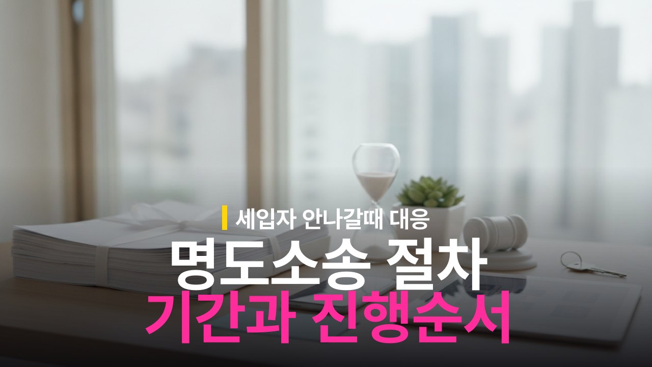 명도소송 절차와 기간: 세입자가 안 나갈 때 순서
