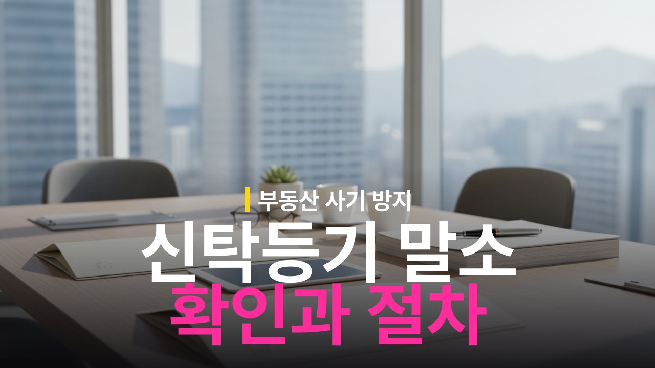 신탁등기 말소 확인 방법과 신탁 부동산 매매 절차