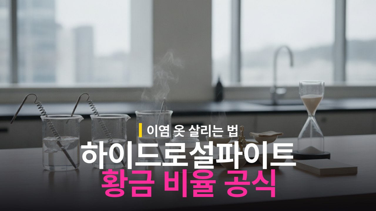 하이드로설파이트 물 온도와 비율: 담그는 시간 기준