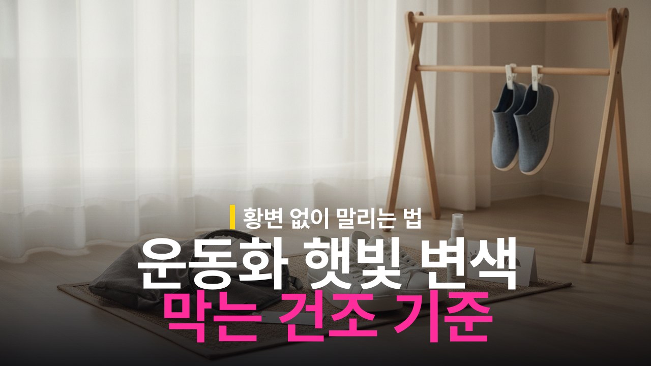 운동화 햇빛 건조 변색 막는 방법과 그늘 건조 기준