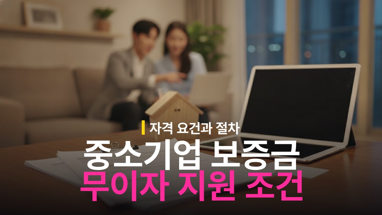 중소기업 근로자 임대보증금 무이자 지원 자격 조건과 신청 방법