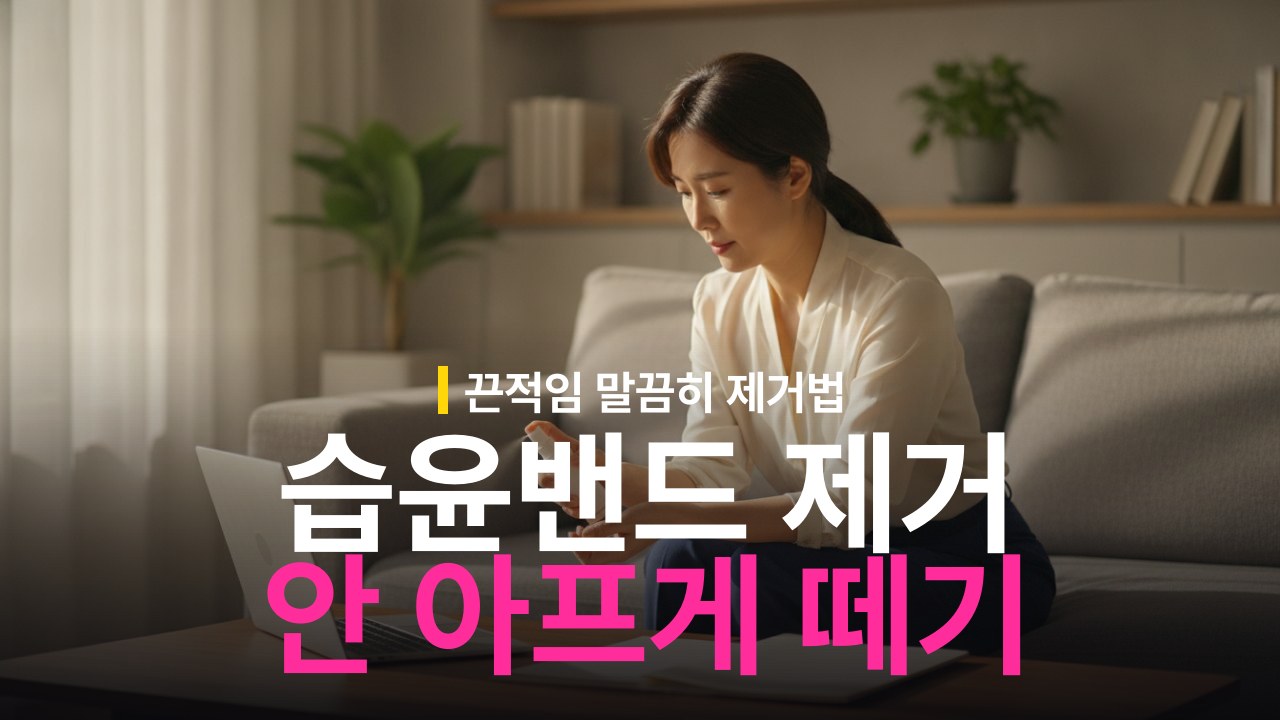 습윤밴드 안 아프게 떼는 법과 끈적임 제거 방법
