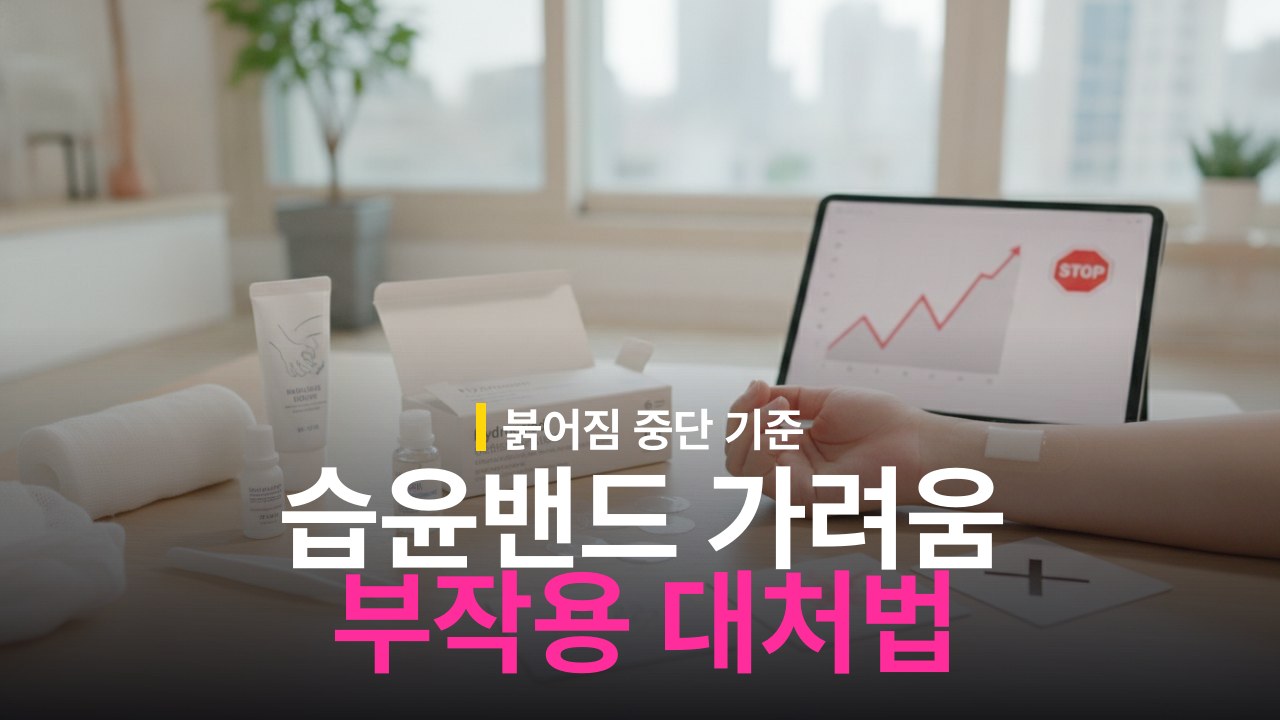 습윤밴드 가려움 붉어짐 부작용 대처 및 중단 기준