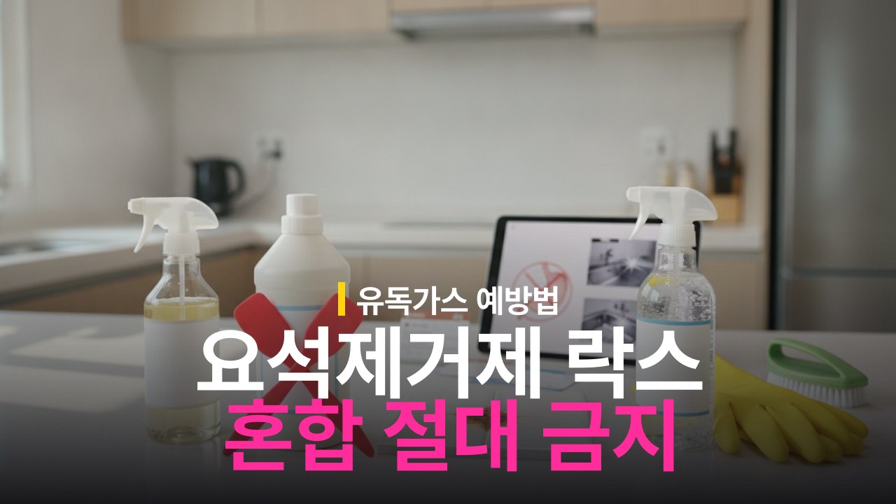 요석제거제 락스 혼합 위험과 산성 세제 안전 사용법