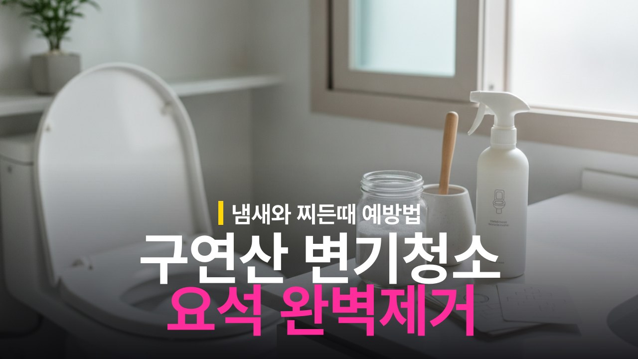 구연산 변기 청소 방법과 요석 재발 예방 순서