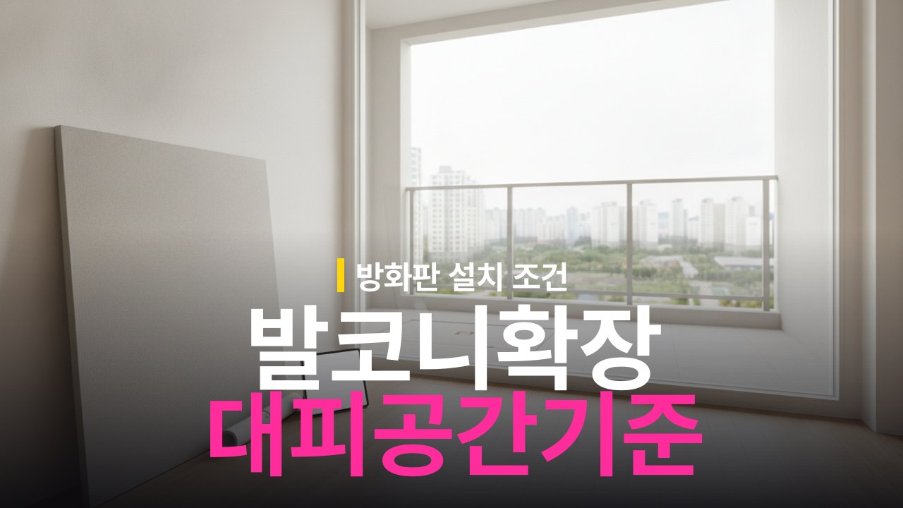 아파트 발코니 확장 대피공간 방화판 설치 기준