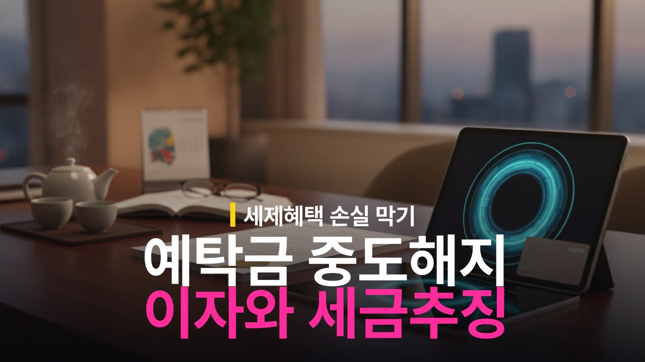세금우대 예탁금 중도해지 이자율과 소득세 추징 기준