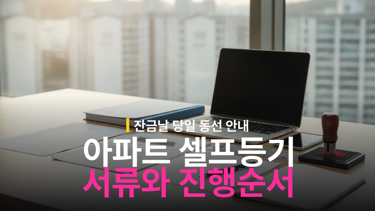 아파트 매매 셀프등기 서류 준비물과 진행 순서