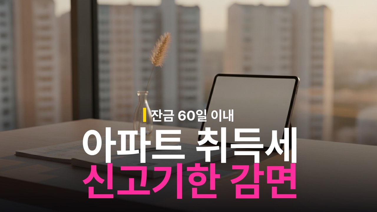 아파트 매매 취득세 신고 납부 기한과 감면 기준