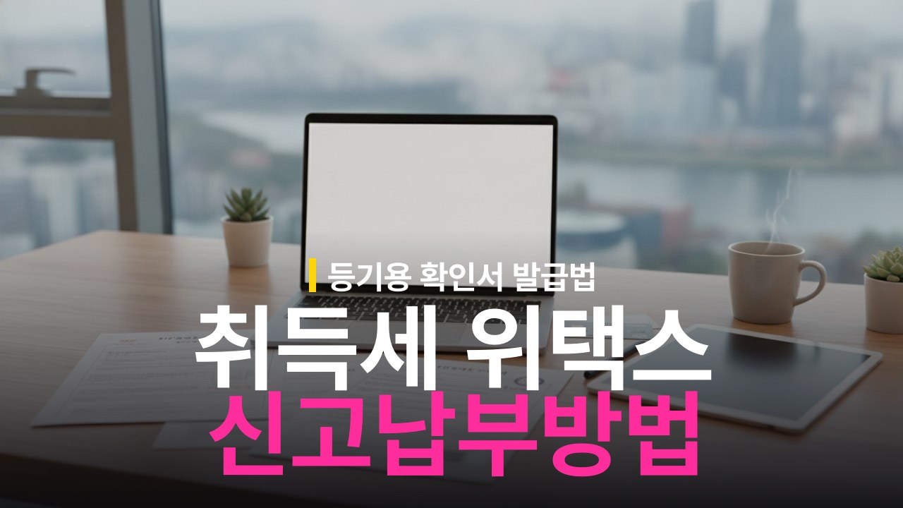 부동산 취득세 위택스 신고 납부 방법과 납부확인서 발급