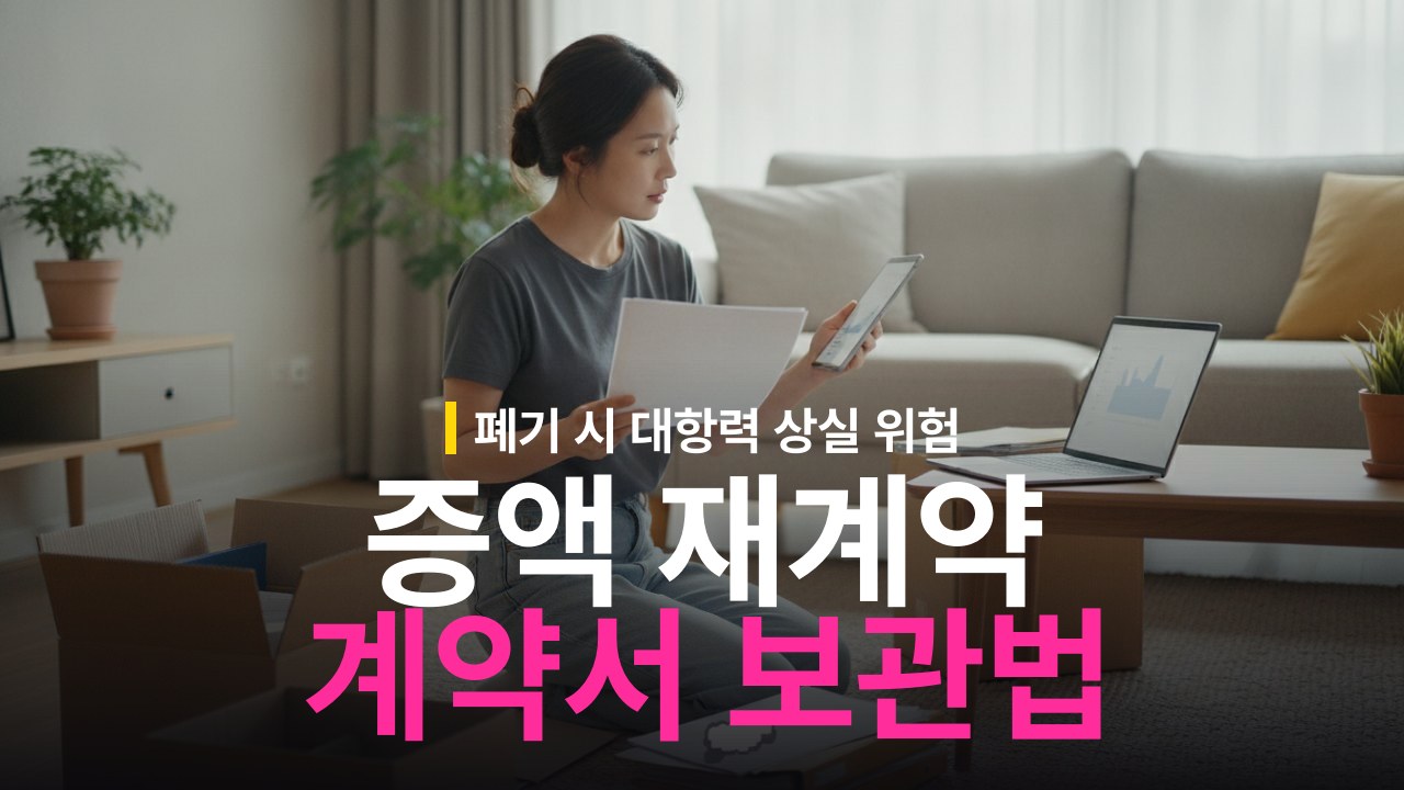증액 재계약 기존 계약서 보관 이유와 폐기 위험