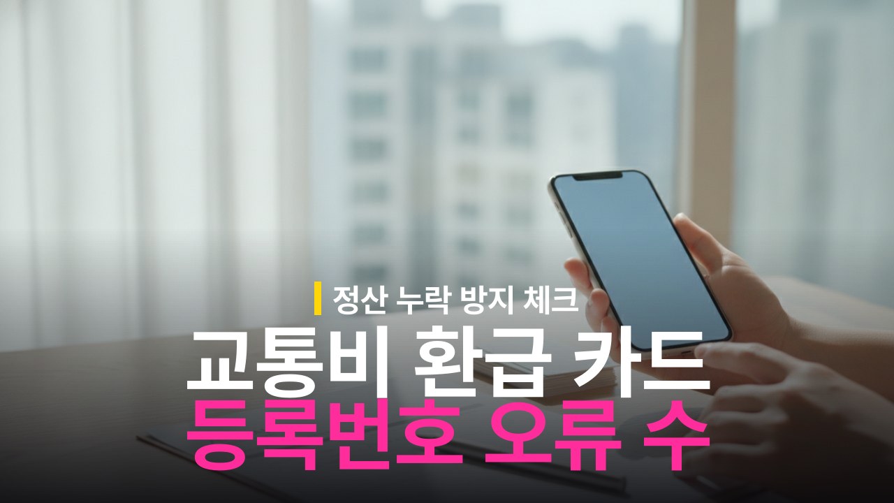 대중교통비 환급 카드 등록번호 오류 확인과 기한 내 변경 방법