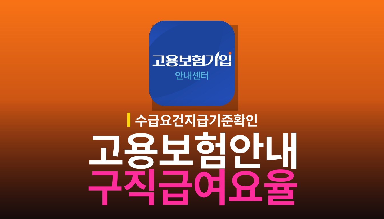 고용보험 이력내역서 요율 앱: 구직급여 정보 안내