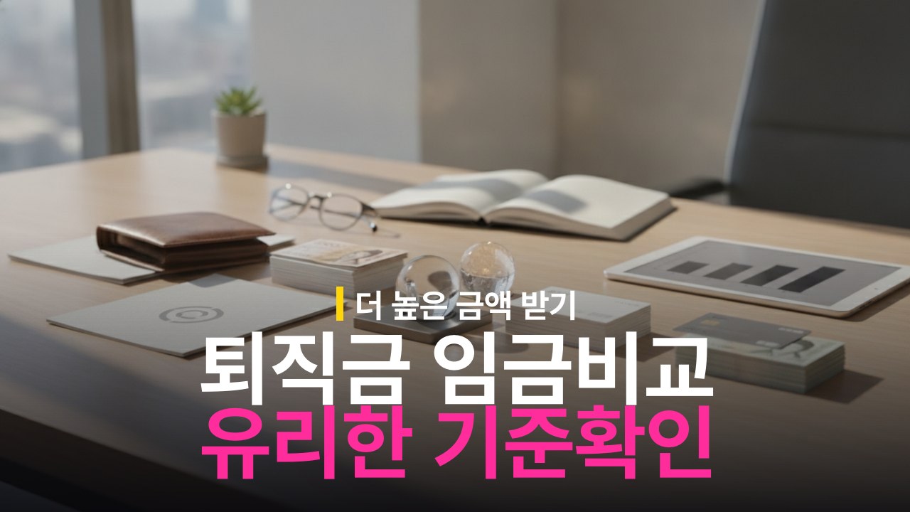 퇴직금 평균임금 vs 통상임금 차이와 유리한 기준