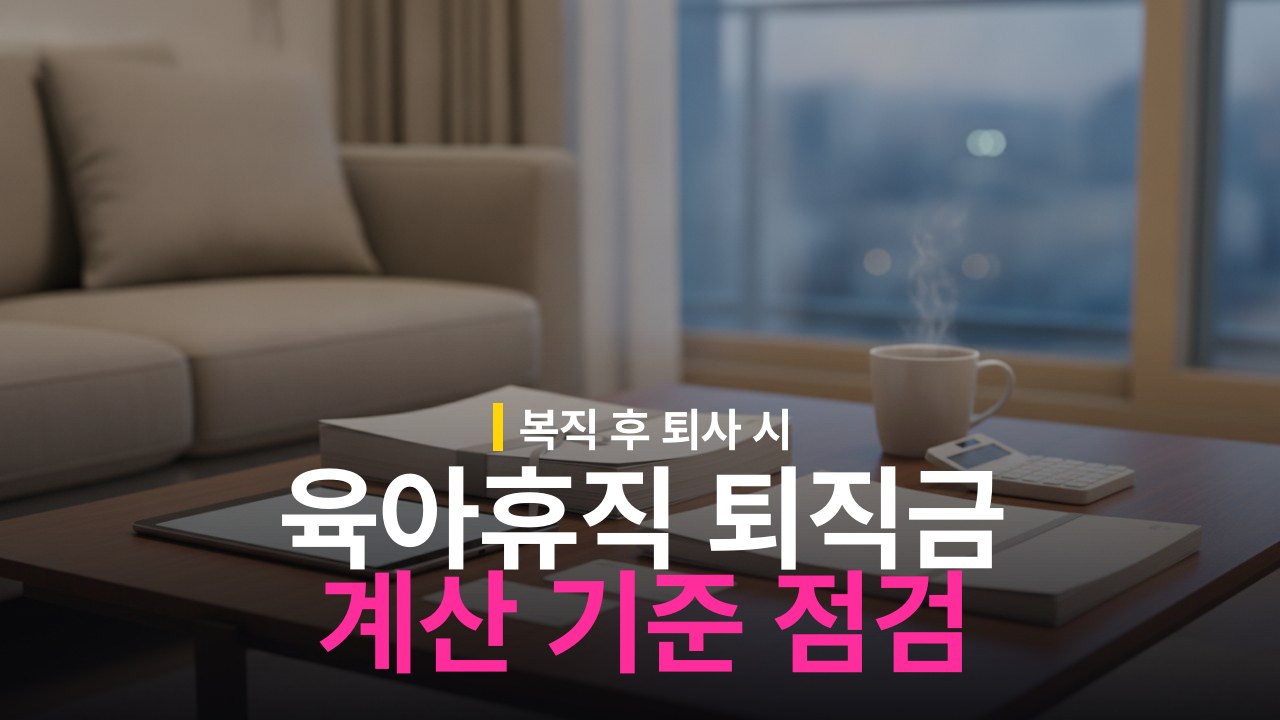 육아휴직 기간 퇴직금 계산 포함 여부와 평균임금 기준