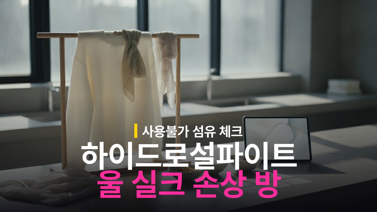 하이드로설파이트 사용 불가 섬유와 울 실크 손상 방지