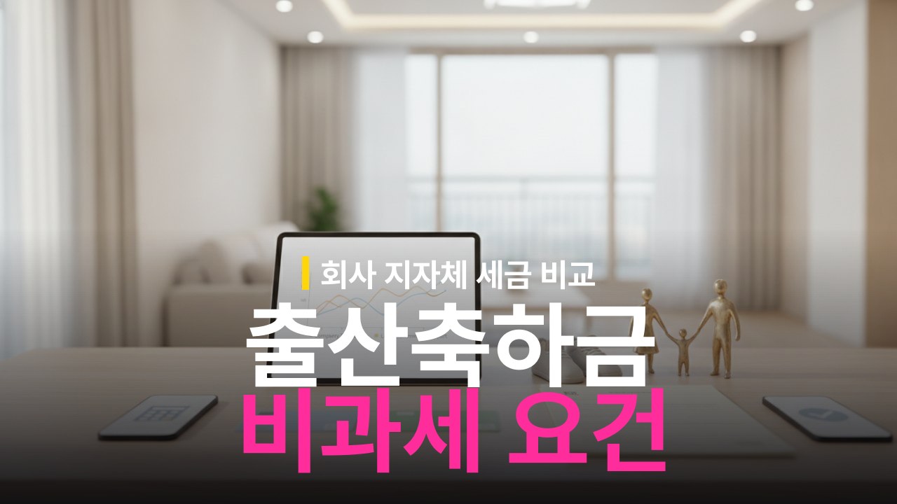 출산축하금 전액 비과세 혜택 요건과 회사·지자체 지원금 세금 비교