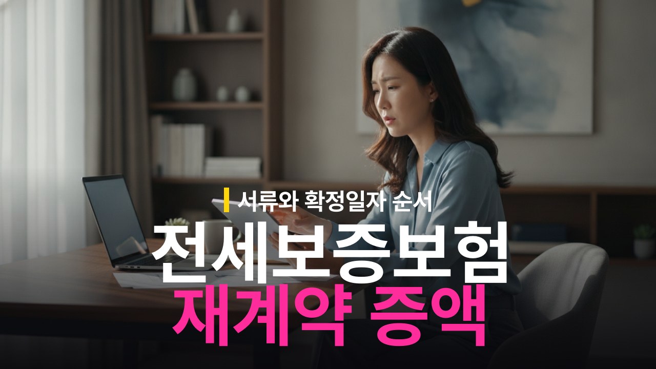 전세보증보험 재계약 증액 갱신 신청 방법과 서류